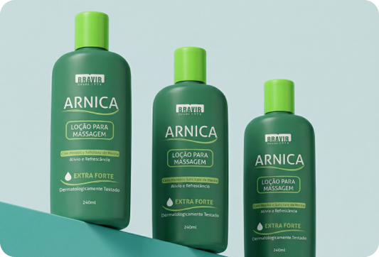 Kit 3x - Arnica Loção Bravir - Compre 02 Leve 03