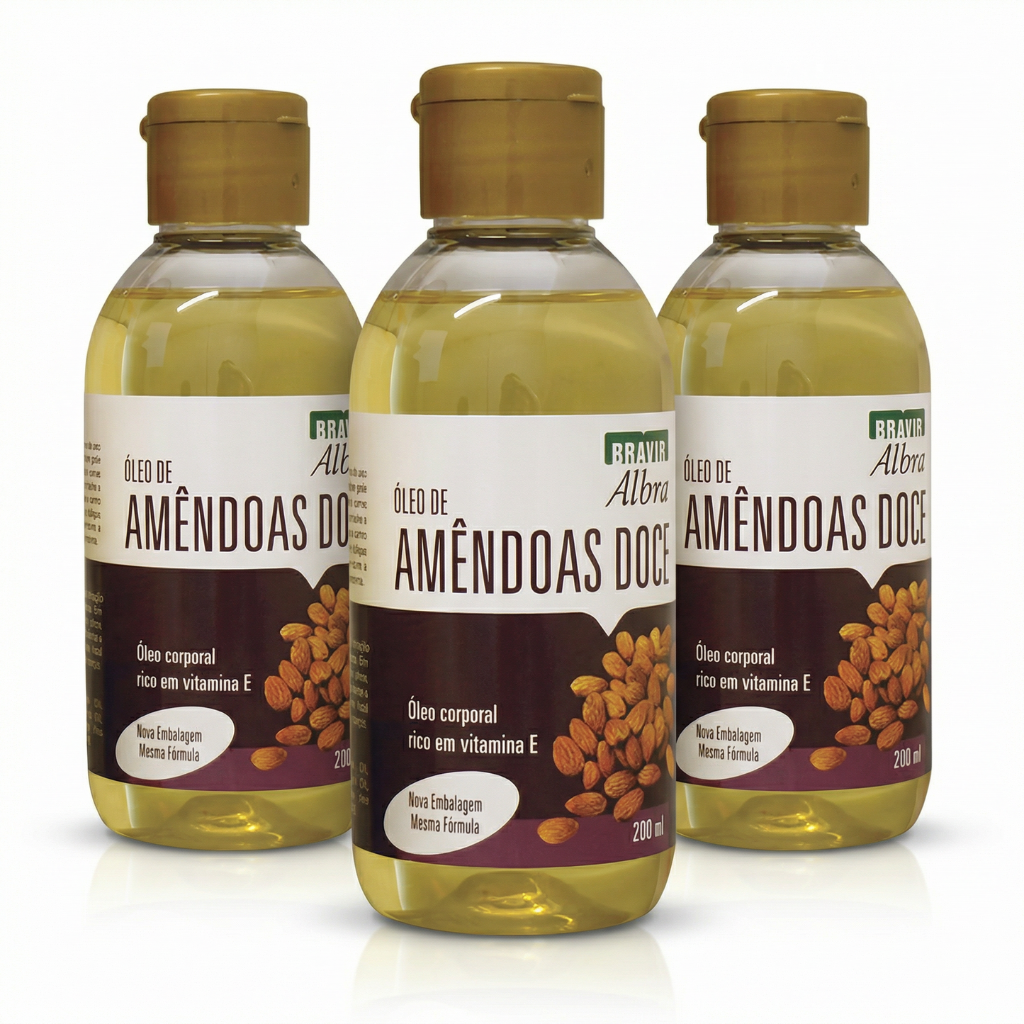 Kit 3x - Óleo De Amêndoas Bravir