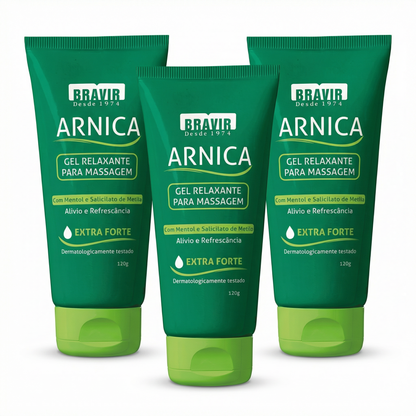 Kit 3x - Gel de Arnica Bravir - Compre 02 Leve 03