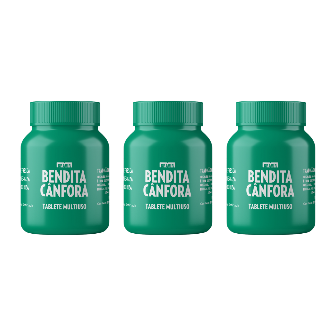 Cânfora Pastilha Odorizante — Compre 2, Leve 3 Potes