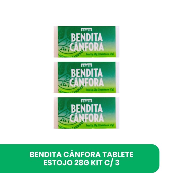 BENDITA CÂNFORA Tablete Estojo 28G  KIT c/ 3 Un