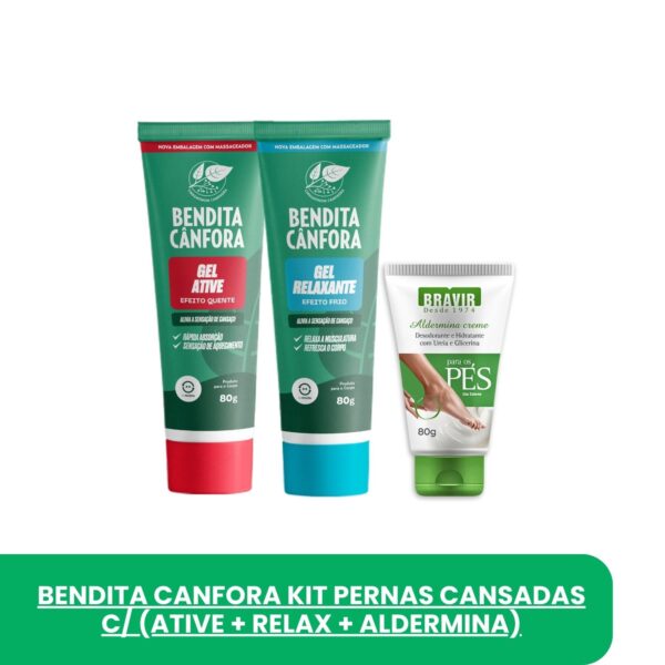 Bendita Canfora Kit Pernas Cansadas c/ (Ative + Relax + Aldermina)