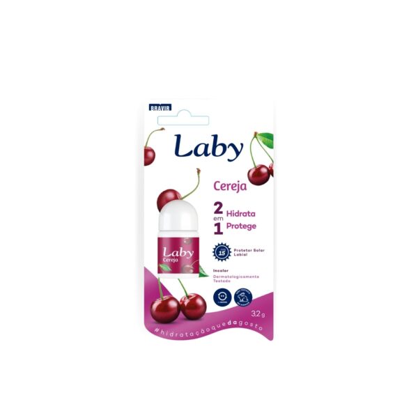 LABY Prot Sol  Labial Cereja FPS15 Push Pull 3,2G KIT c/ 6 - Imagem 2