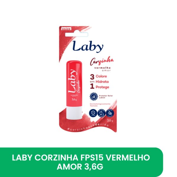 LABY CORZINHA FPS15 VERMELHO AMOR 3,6G