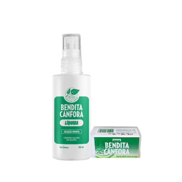 Bendita Cânfora Aromatizante-Anti Traças: Kit com 1 Cânfora Líquida +1 Estojo