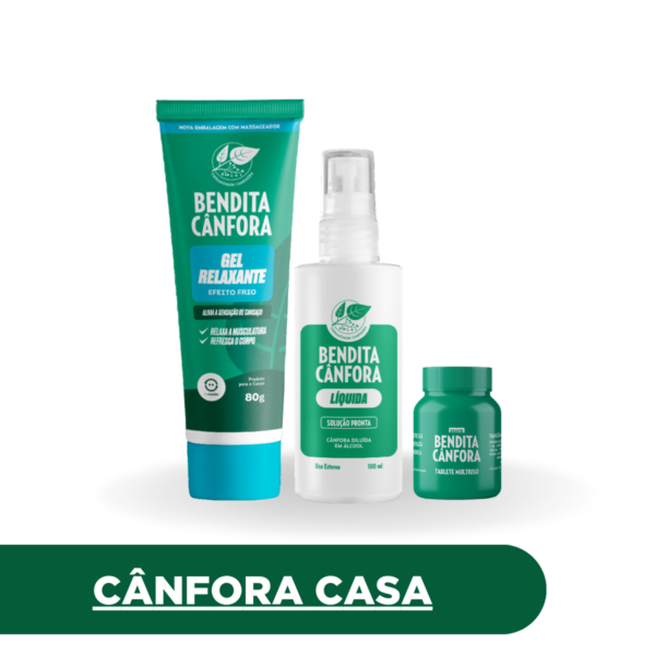 BENDITA CÂNFORA KIT Casa: (Relaxante+spray+pote30g)