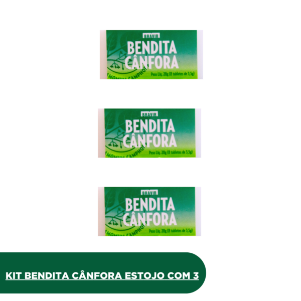 BENDITA CÂNFORA Tablete Estojo 28G  KIT c/ 3 Un