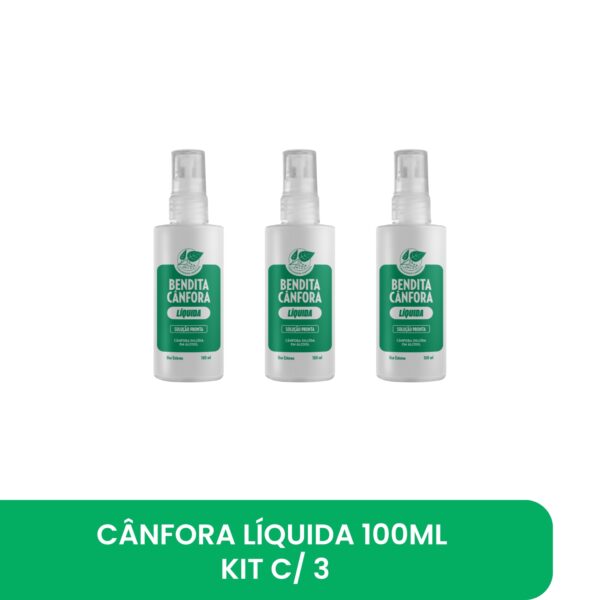 BENDITA CÂNFORA Líquida Spray 100 mL KIT c/ 3